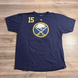 Reebok‎ NHL Buffalo Sabres Navy Eichel Athletic Tshirt Men XL Bin B-19